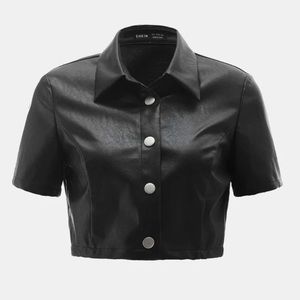 Leather shirt women